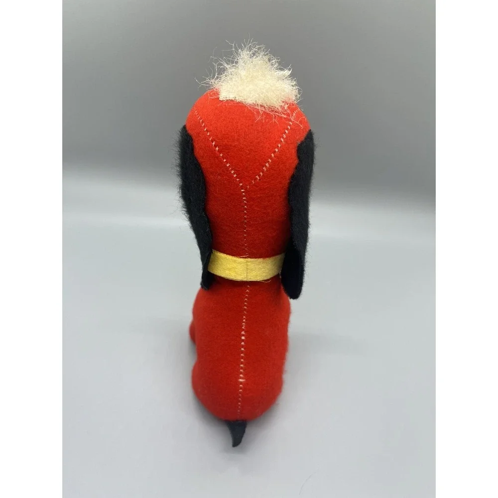 Vintage MCM‎ Red Felt Dog Christmas Decoration Made In Japan